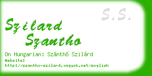 szilard szantho business card