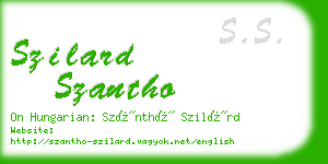 szilard szantho business card